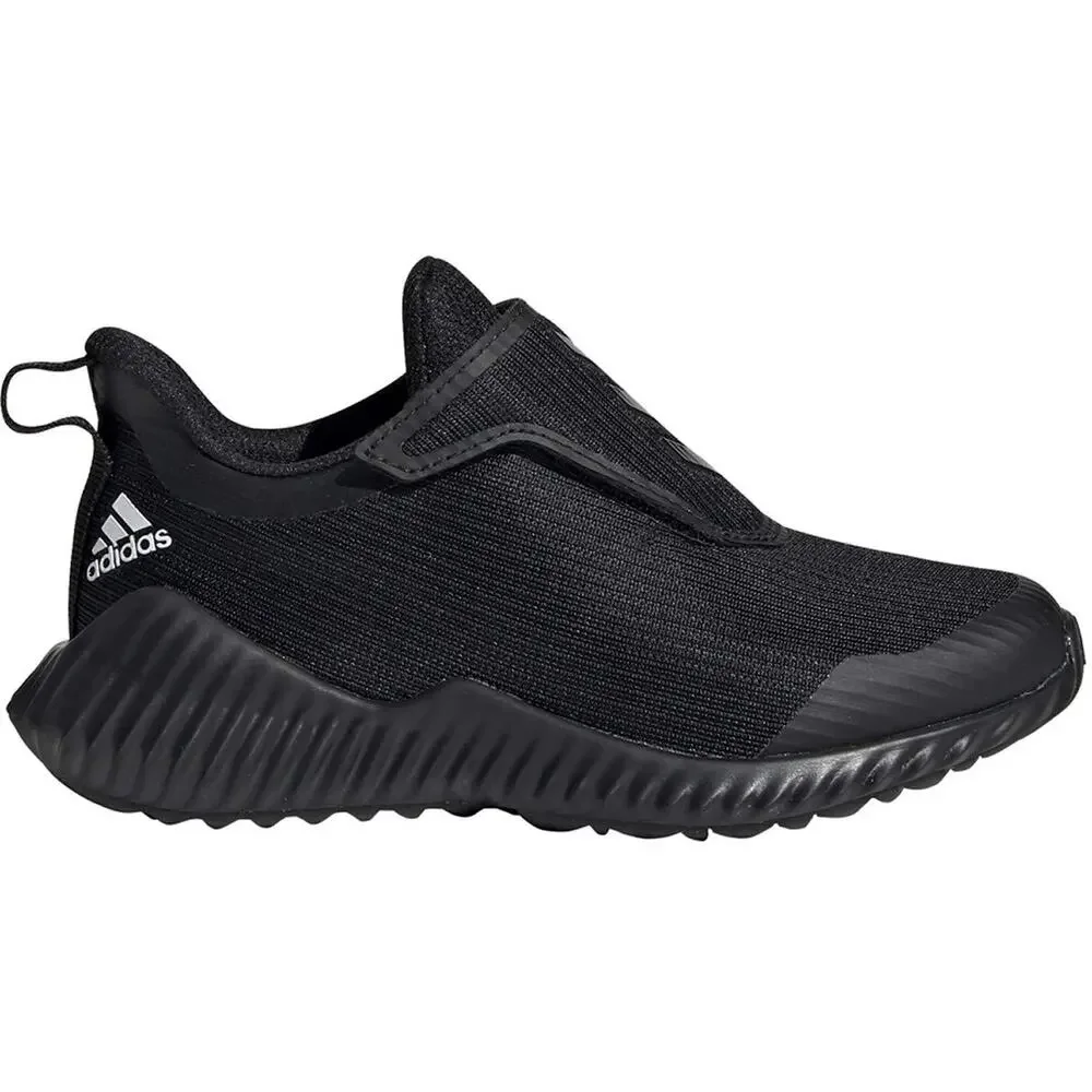 ADIDAS FORTARUN AC SHOE - KID'S RUNNING, CORE BLACK-DARK GREY, 7 BIG KID